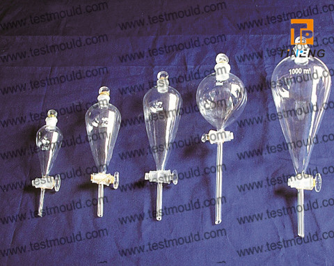 Glass separating funnels
