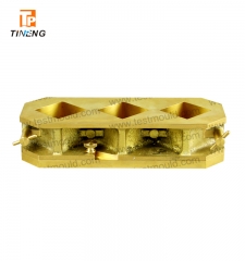 Brass three gang cube moulds