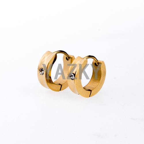 Fashion stainless steel earring-Gold color