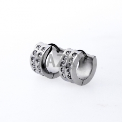 Fashion stainless steel earring-Steel color