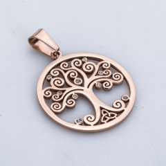 Stainless steel pendant rose gold color