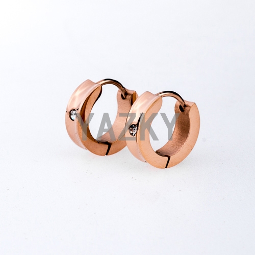 Fashion stainless steel earring-Rose gold color