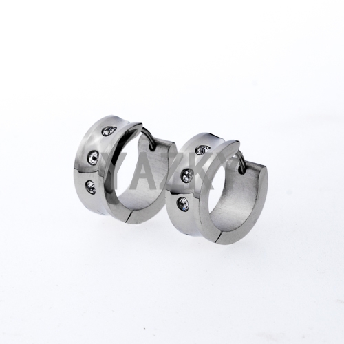 Fashion stainless steel earring-Steel color