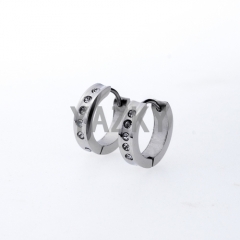 Fashion stainless steel earring-Steel color