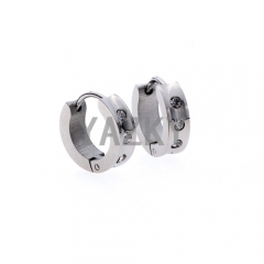 Fashion stainless steel earring-Steel color