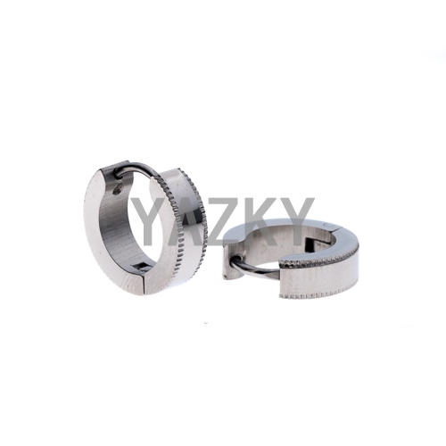 Stainless steel earring-Steel color