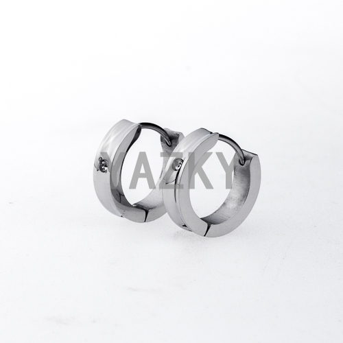 Fashion stainless steel earring-Steel color