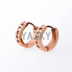 Fashion stainless steel earring-Rose gold color