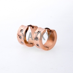 Fashion stainless steel earring-Rose gold color