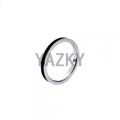 Stainless steel ring with epoxy-Steel color