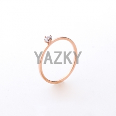 Stainless steel ring-Rose gold color