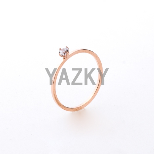 Stainless steel ring-Rose gold color