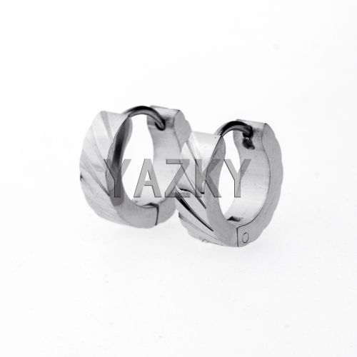 Fashion stainless steel earring-Steel color