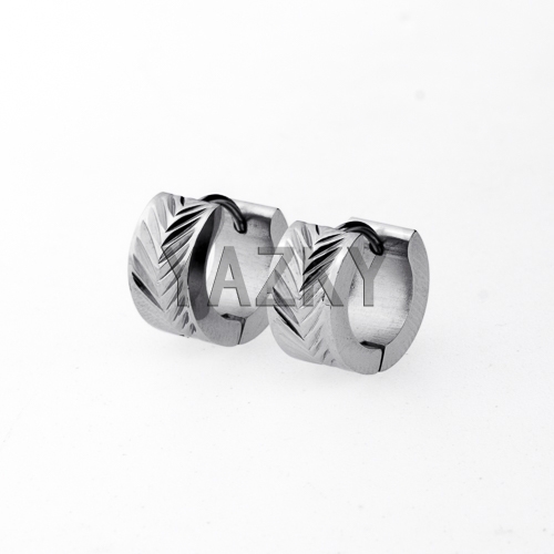 Fashion stainless steel earring-Steel color