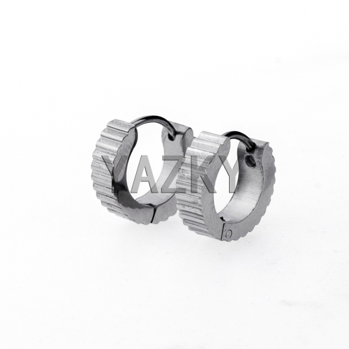 Fashion stainless steel earring-Steel color