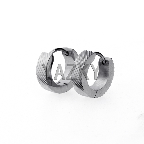 Fashion stainless steel earring-Steel color