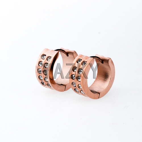 Fashion stainless steel earring-Rose gold color