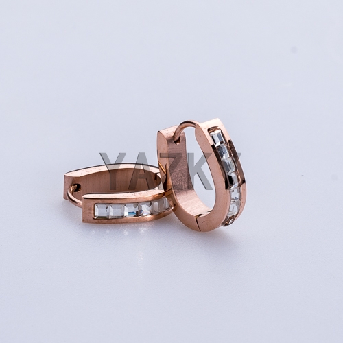 Fashion stainless steel earring- Rose gold color