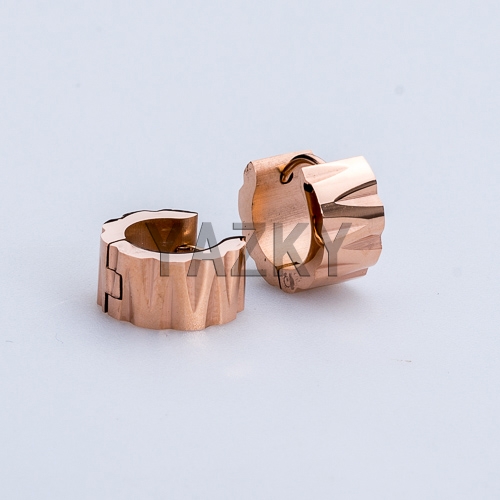 Fashion stainless steel earring-Rose gold color