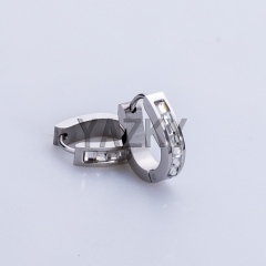 Fashion stainless steel earring-Steel color