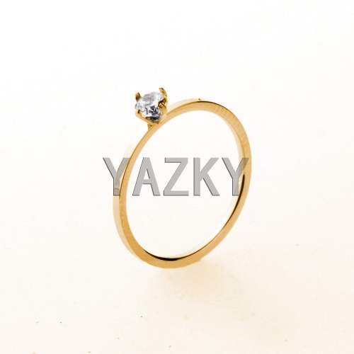 Stainless steel ring -Gold color
