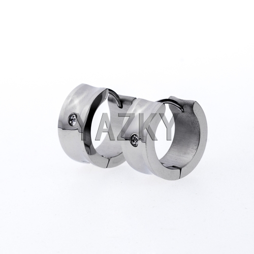 Fashion stainless steel earring-Steel color