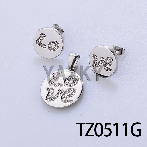 Stainless steel jewelry set