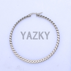 Fashion stainless steel earring big size circle earring