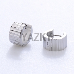 Fashion stainless steel earring-Steel color