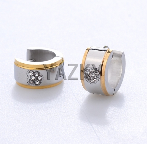 Fashion stainless steel earring-Steel color