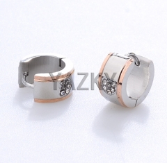 Fashion stainless steel earring-Steel color