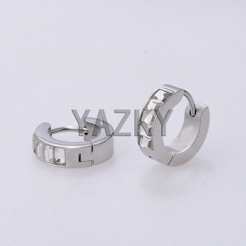 Fashion stainless steel earring-Steel color