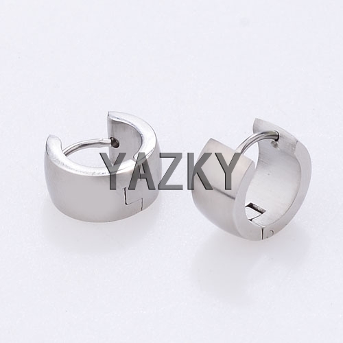 Fashion stainless steel earring-Steel color