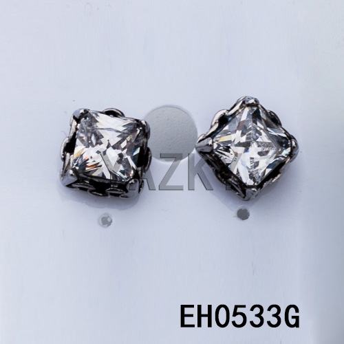 Fashion stainless steel earring, 7*7mm