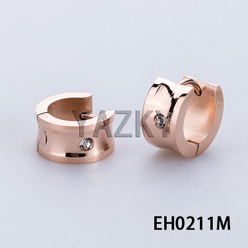 7*9mm fashion huggie with rose gold color plating