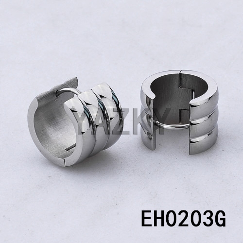 Fashion 12*12mm stainless steel earring