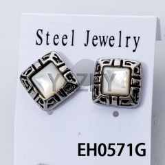 10.5*10.5mm Fashion stainless steel earring