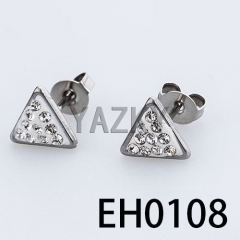Fashion stainless steel earring,8*2*7mm