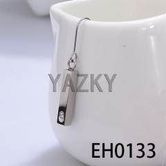Fashion stainless steel earring, 4*4*38mm