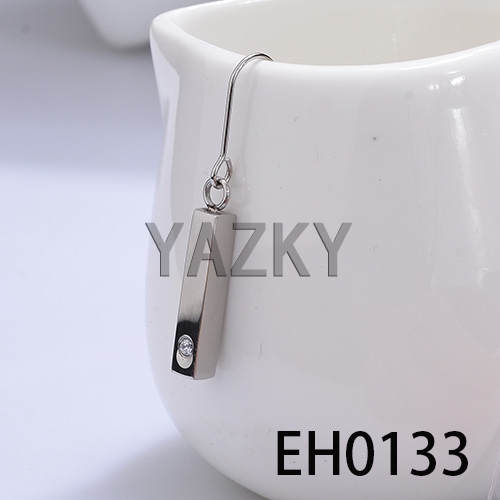 Fashion stainless steel earring, 4*4*38mm