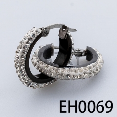 Fashion stainless steel earring, 21*4mm