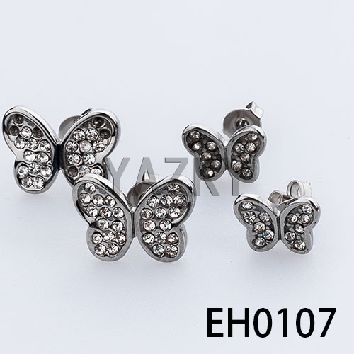 Butterfly earring with two sizes