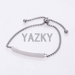 Stainless steel bracelet length adjustable