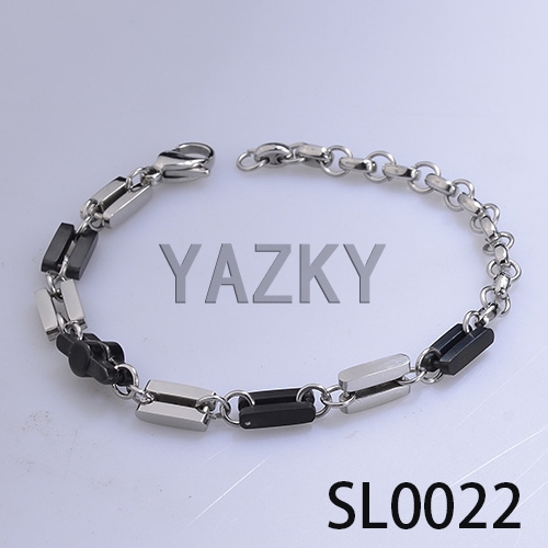 Stainless steel bracelet with IP black