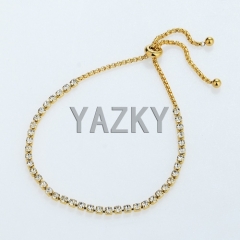 Adjustable bracelet with IP gold