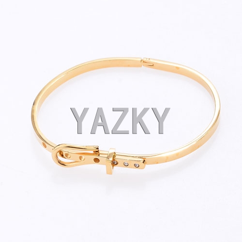 Italian style fashion bangle with IP gold