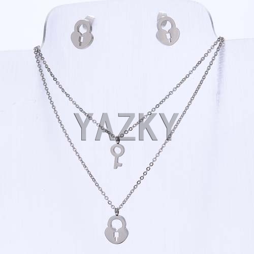 Stainless steel jewelry set