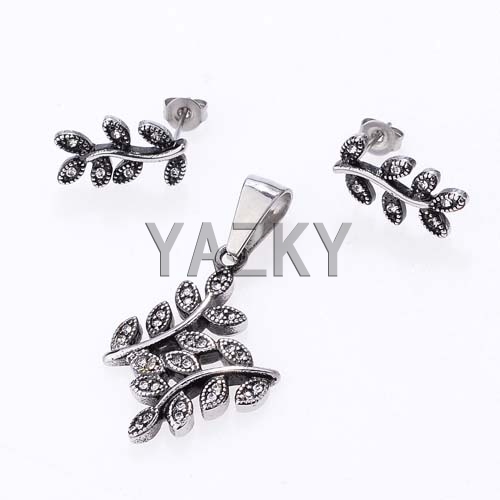 Stainless steel jewelry set