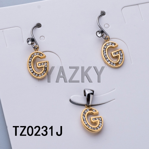 Stainless steel jewelry set