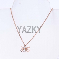 Stainless steel necklace,spider pendant